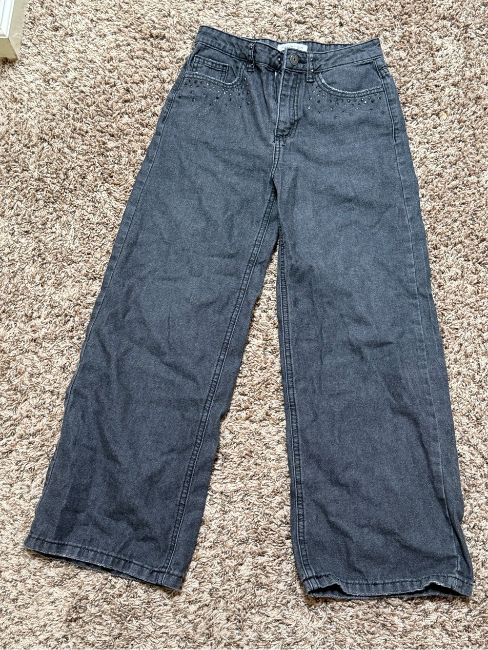 Madden Girl Black Washed Jeans with Label Detail